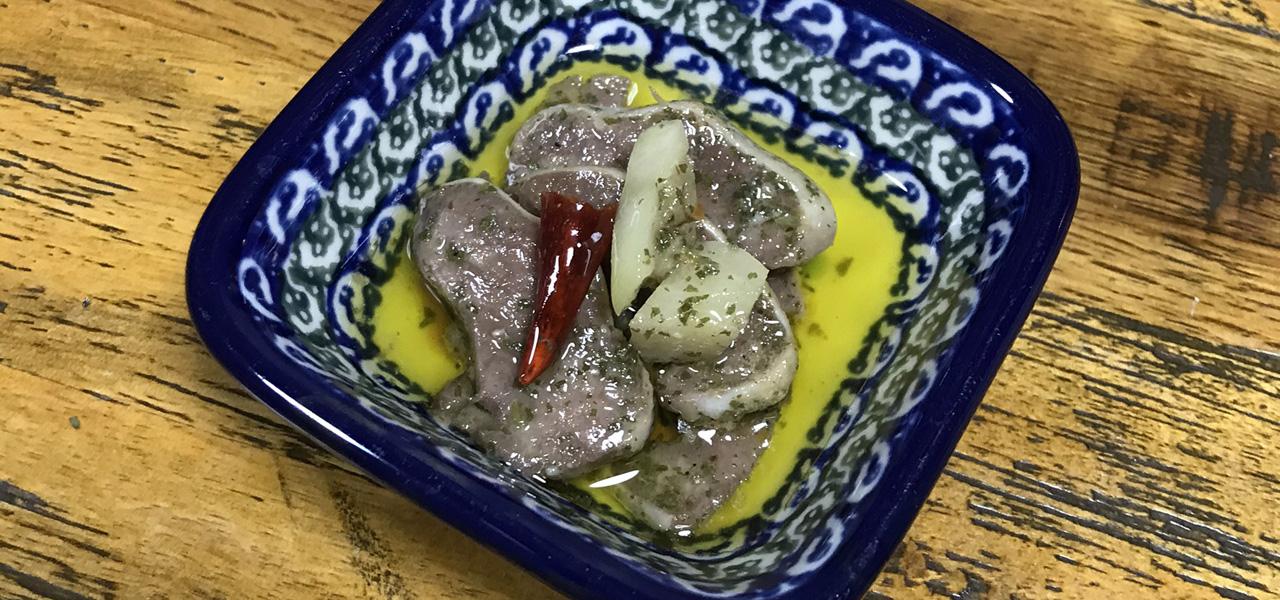 ピリ辛プリプリ スパイスも効かして 豚のハツ 心臓 のアヒージョ Sueのブログ